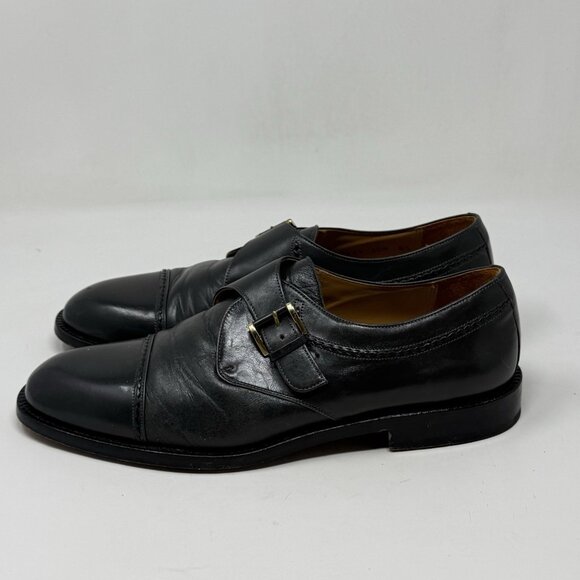 Paolo De Marco Monk Strap Dress Shoes Mens 8.5 Gray Leather Cap Toe Wedding main image 16